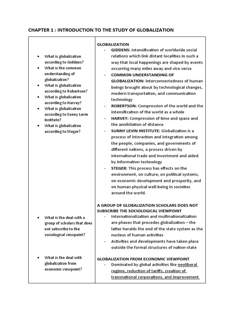 Understanding Globalization: Exploring Competing Definitions And Tracing The Roots Of An Ongoing ...