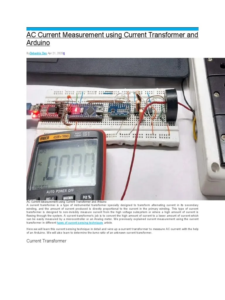AC Current Measurement Using Current Transformer And, 46% OFF