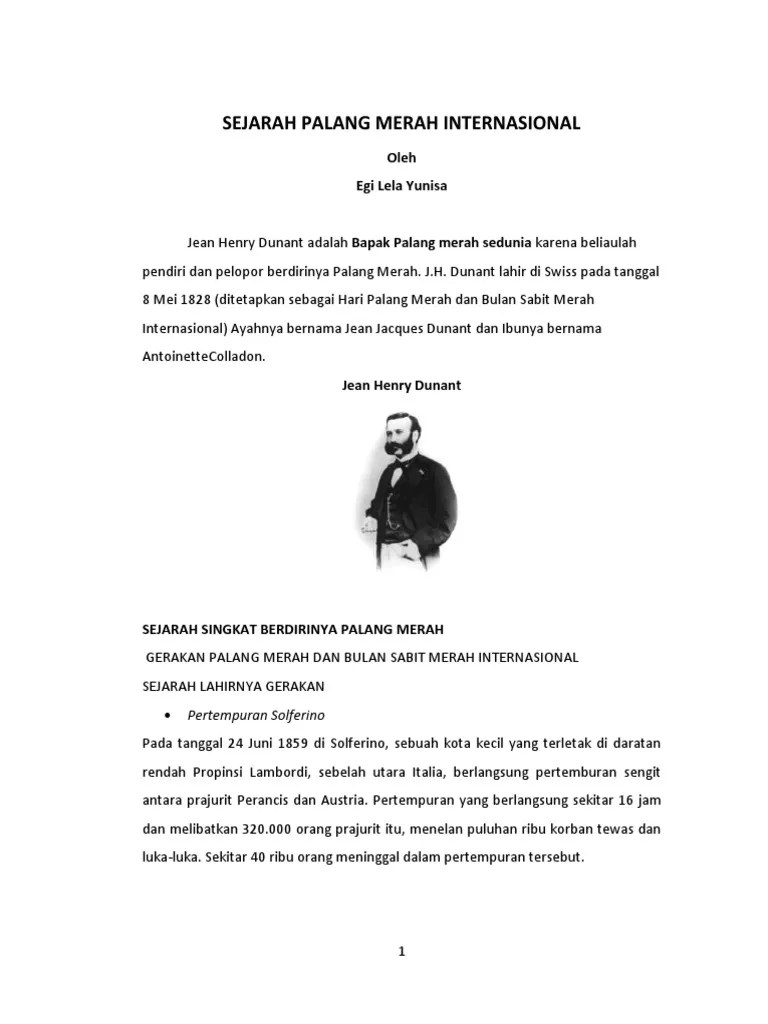 Tugas KSR 1 - Sejarah Palang Merah - Egi Lela Yunia | PDF