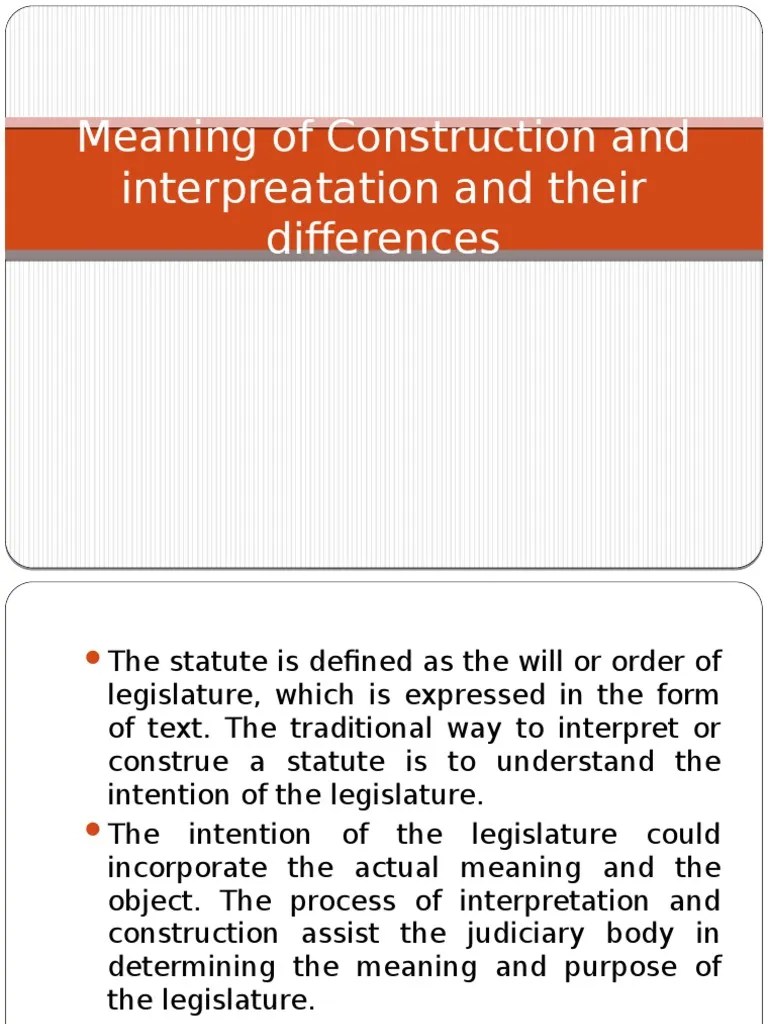 Construction And Interpretation | PDF | Public Law | Virtue