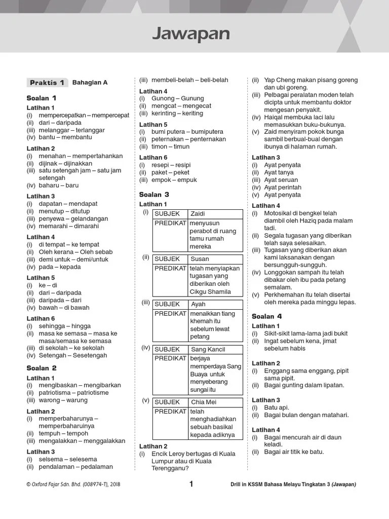 Pengenalan buku teks digital akan diperkenalkan di sekolah menengah terlebih dahulu, kemudian di sekolah rendah. Tg3 Bm Jawapan Pdf