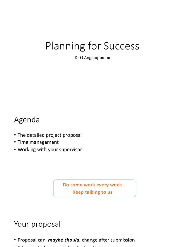 Planning For Success | PDF | Resource | Cognition
