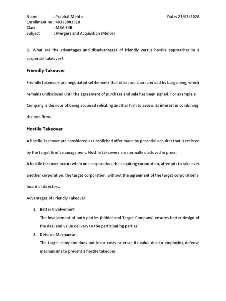 Mergers And Aquisitions | PDF | Takeover | Mergers And Acquisitions