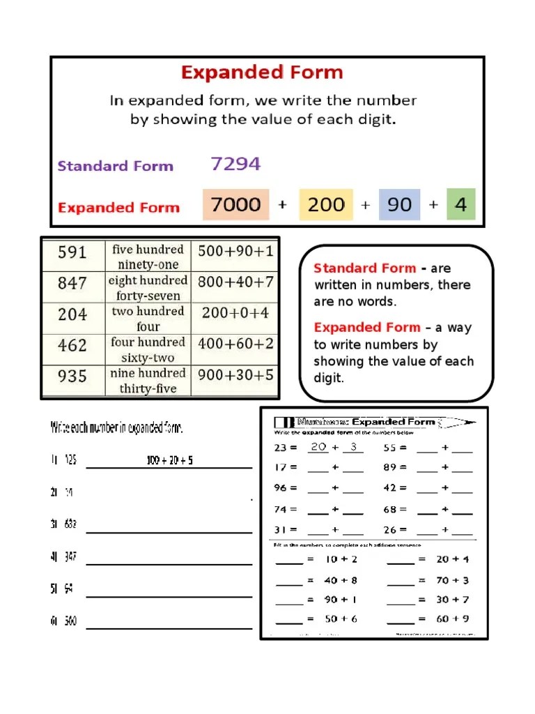 Standard Form: Written In Numbers, There Are No Words. - A Way To Write ...