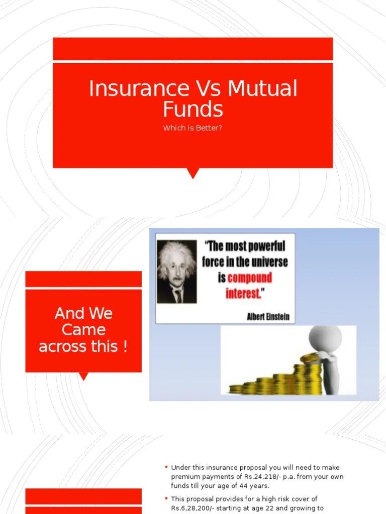 Insurance vs mutual fund
