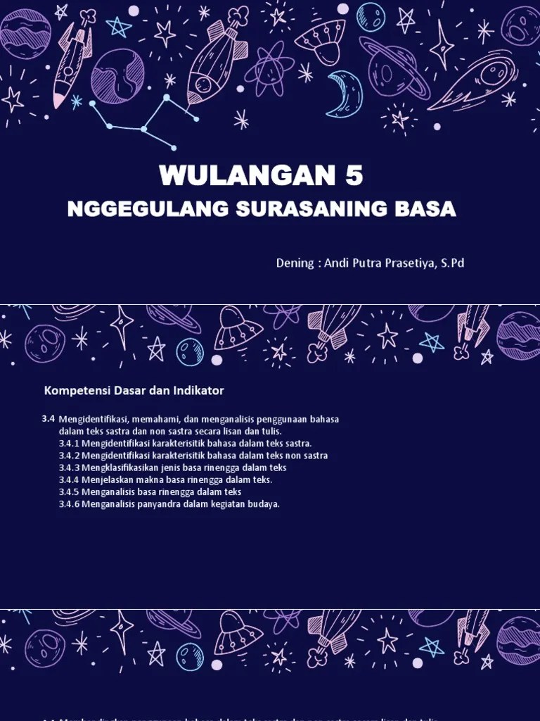 Gladhen soal basa jawa penilaian akhir semester (pas) genap kelas 9 · latihan soal bahasa indonesia : Kelas X Kd 5 Semester Genap Basa Rinengga