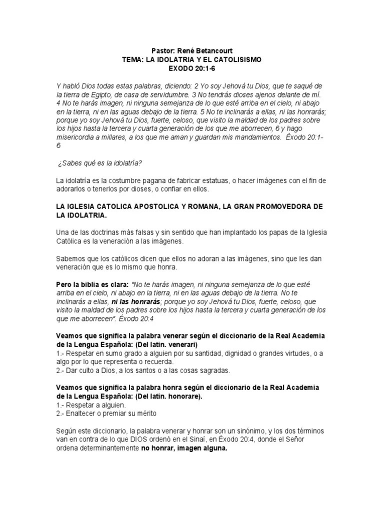 PDF 98 La Idolatria Y El Catolicismo | PDF | Cristo (título) | María, Madre De Jesús