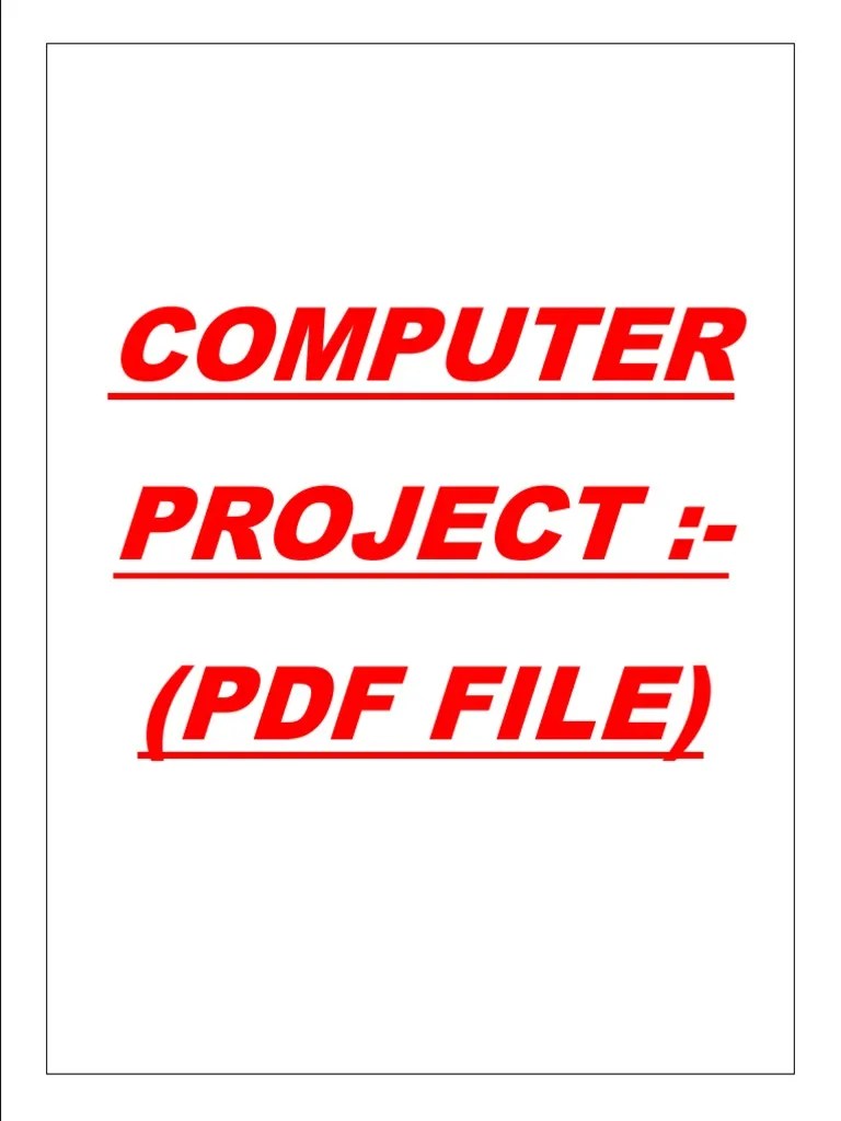 ICSE Computer Project (PDF File) | PDF | Java (Programming Language ...