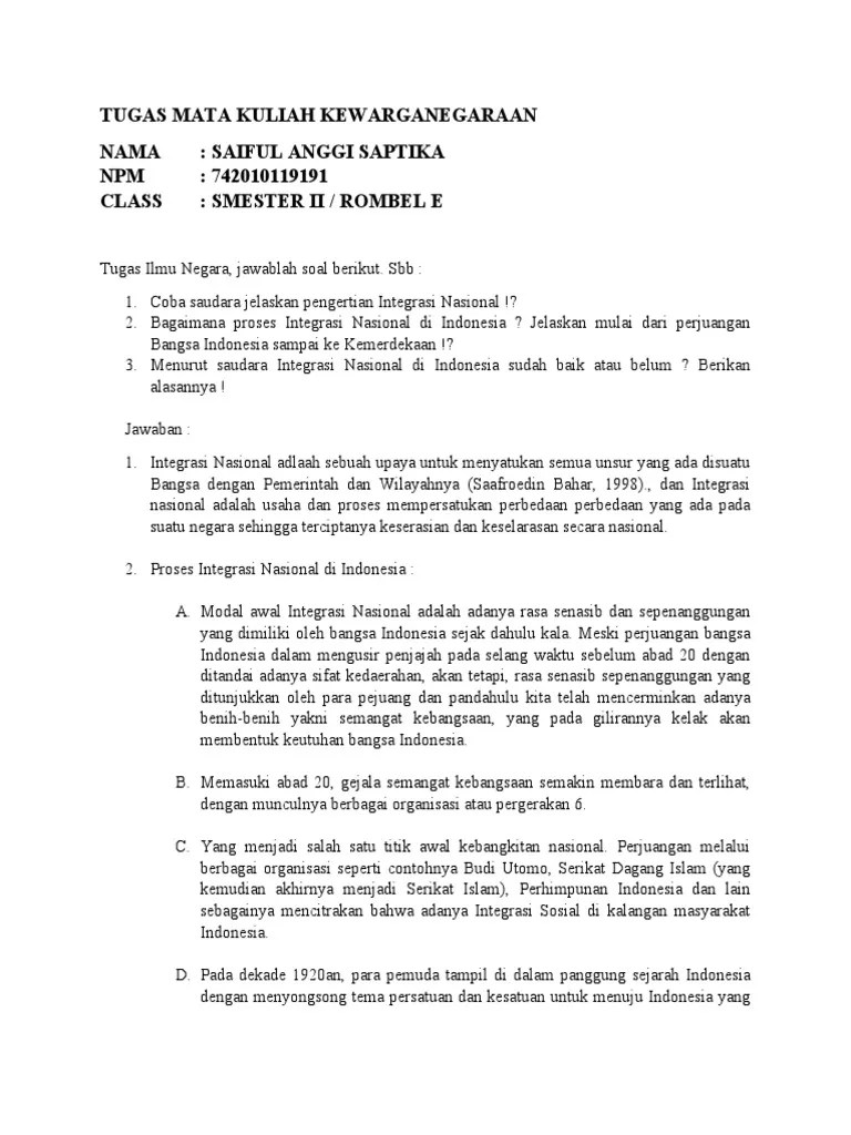 Saiful Anggi Saptika Kewarganegaraan | PDF