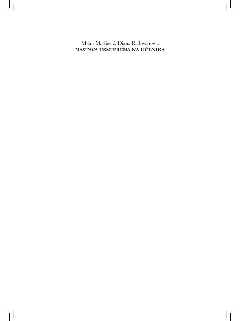 Nastava Usmjerena Na Učenike 2011 Finalno Knjiga1 PDF | PDF