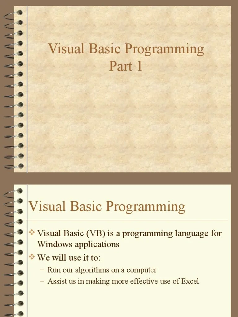 Visual Basic - 1-2 | PDF | Visual Basic .Net | Computer Programming