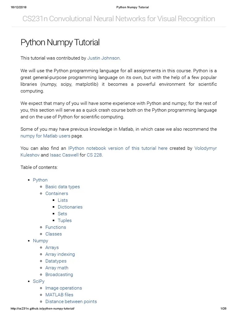 Python Numpy Co Ban | Download Free PDF | Matrix (Mathematics) | Python ...