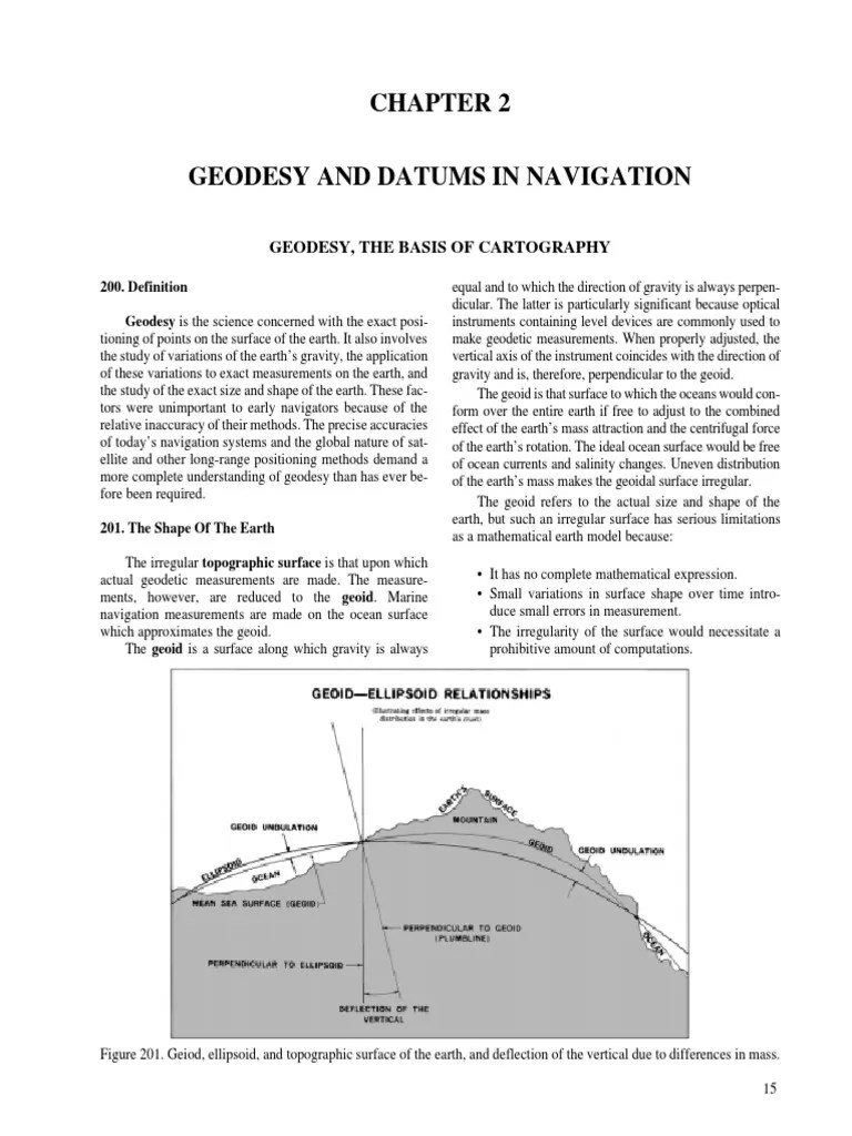2-Geodesy And Datums In Navigation PDF | PDF | Geodesy | Latitude