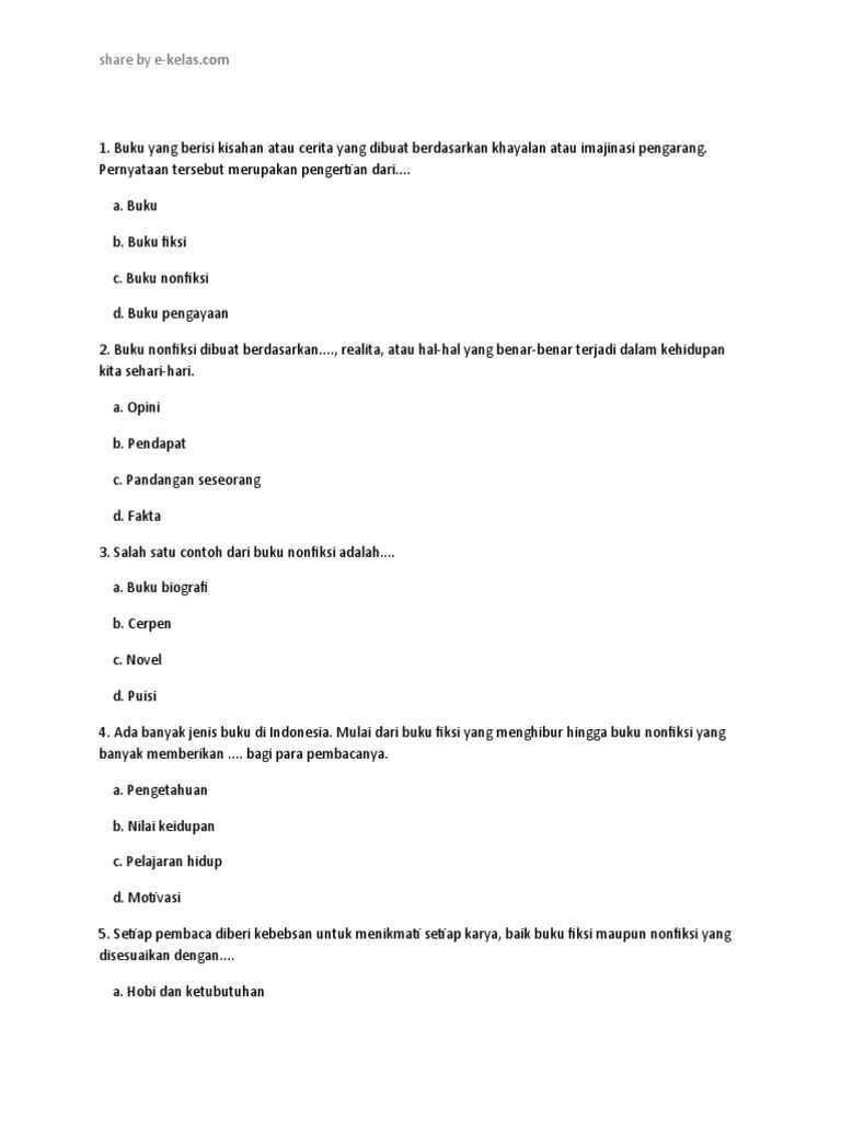 Buku Fiksi Merupakan Buku Yang Berisi Kisahan Atau Cerita Yang Dibuat  Berdasarkan – Nasi