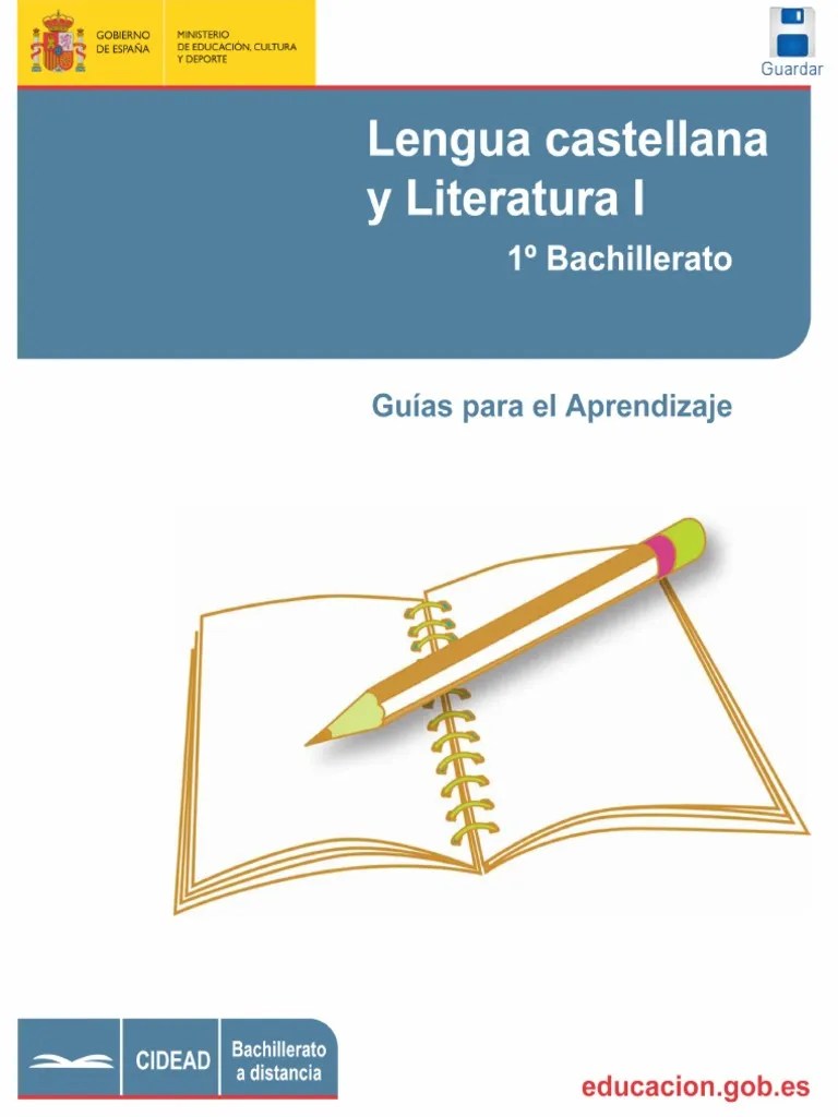 Lenguayliteratura1 PDF | PDF | Oración (Lingüística) | Predicado ...