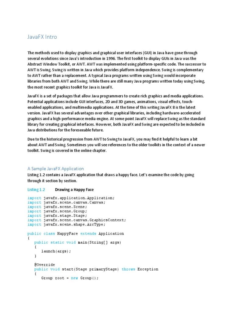 Javafx Intro: A Sample Javafx Application | PDF | Anonymous Function ...