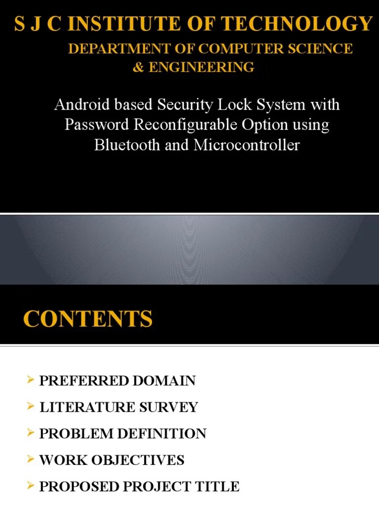 Android Based Security Lock System With | PDF | Internet Of Things ...