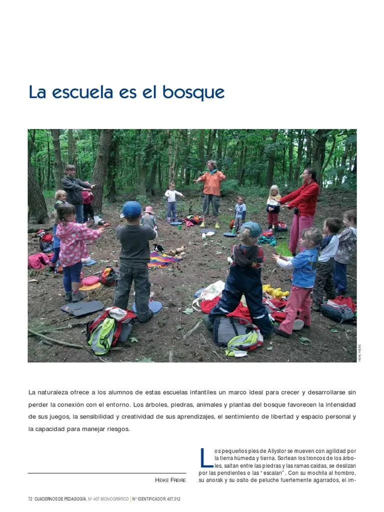 La Escuela Es El Bosque PDF | PDF | Naturaleza | Los Bosques