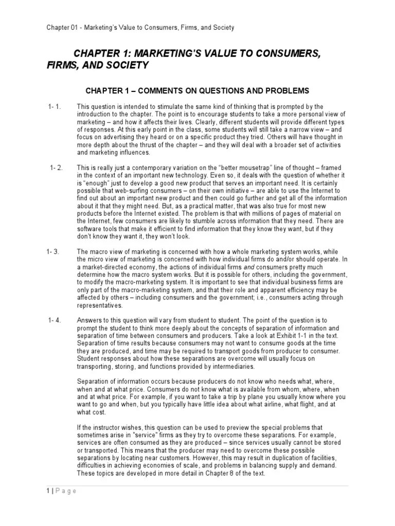 Samples Solution Manual Essentials Of Marketing A Marketing Strategy ...