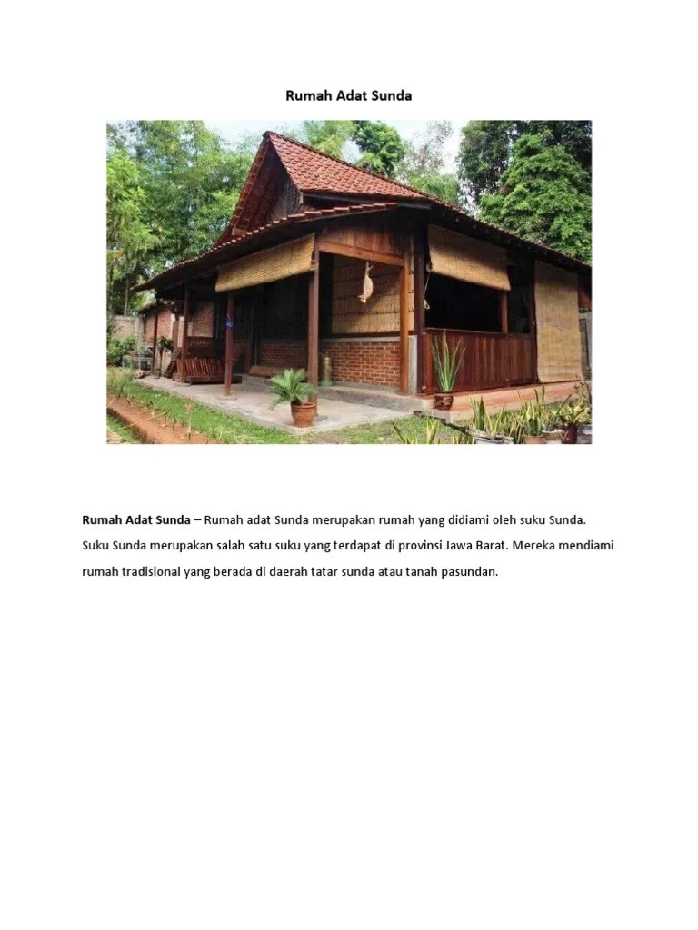 Gambar Rumah Adat Sunda Dan Namanya