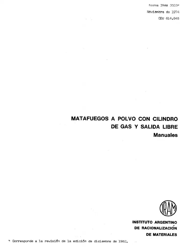 IRAM - 3503-Matafuegos Con Polvo Con Cilindro De Gas | PDF