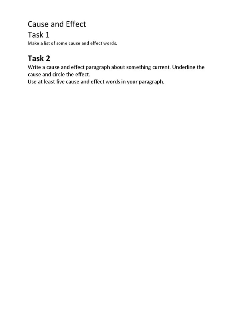 Cause And Effect PDF | PDF