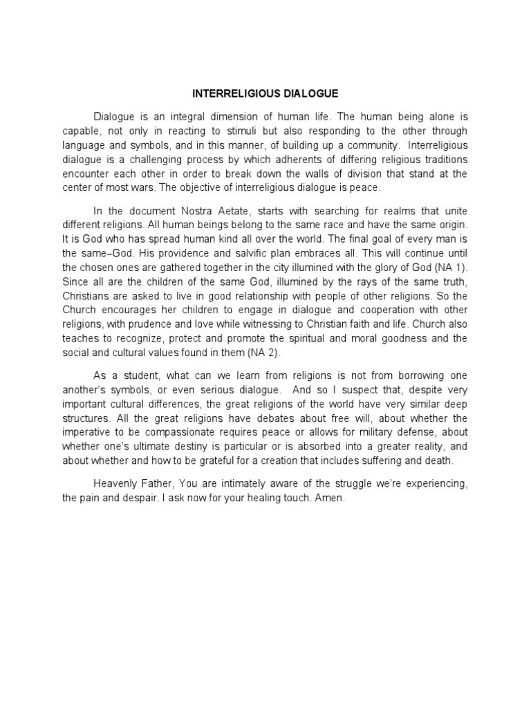 Interreligious Dialogue | PDF