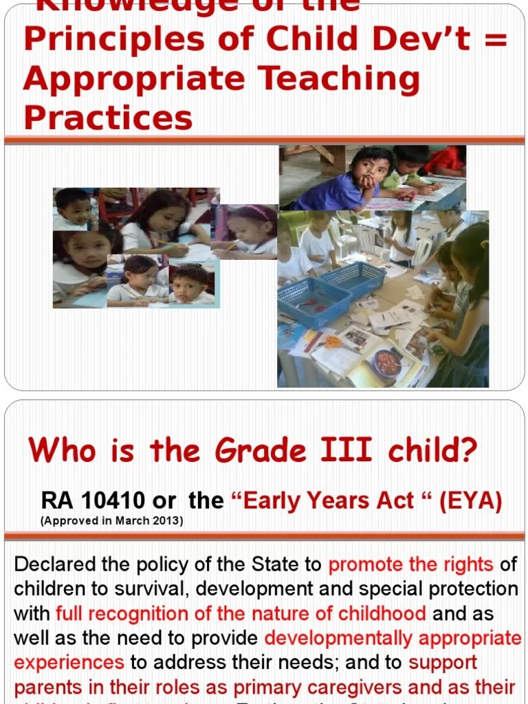 Principles Of Child Development And Learning | PDF | Teachers | Learning