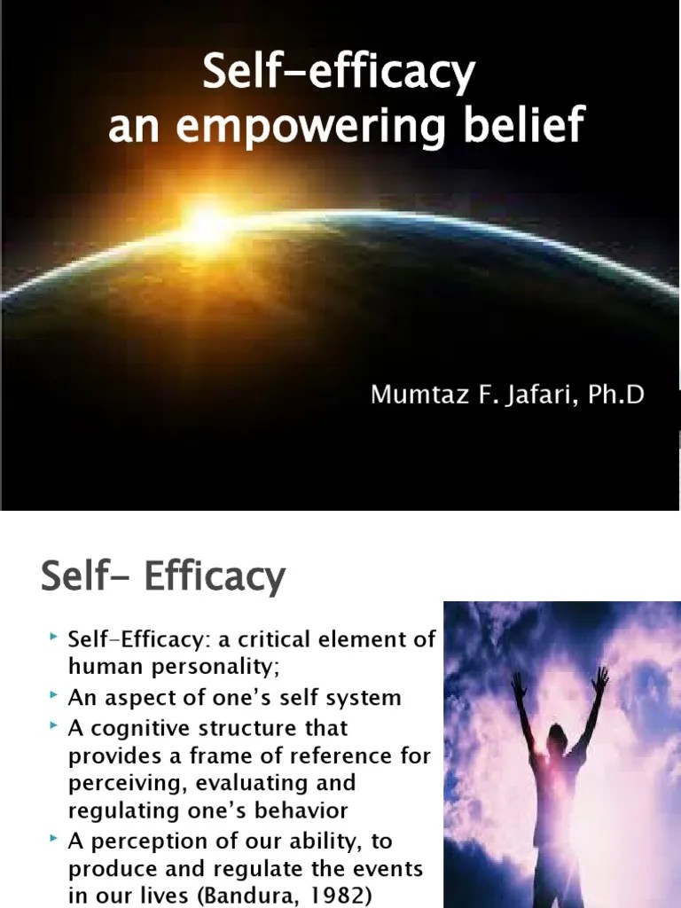Self Efficacy | PDF | Self Efficacy | Psychological Theories