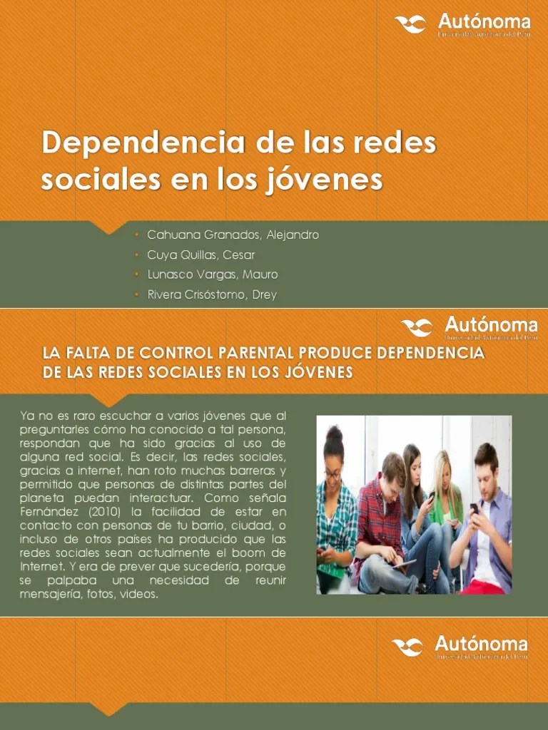 Dependencia De Las Redes Sociales En Los Jóvenes | PDF | Servicio De ...