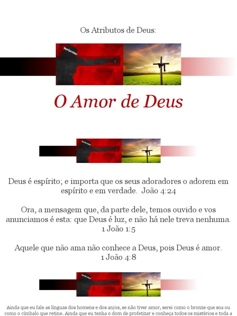 O Amor De Deus | PDF | Evangelho De João | Amor