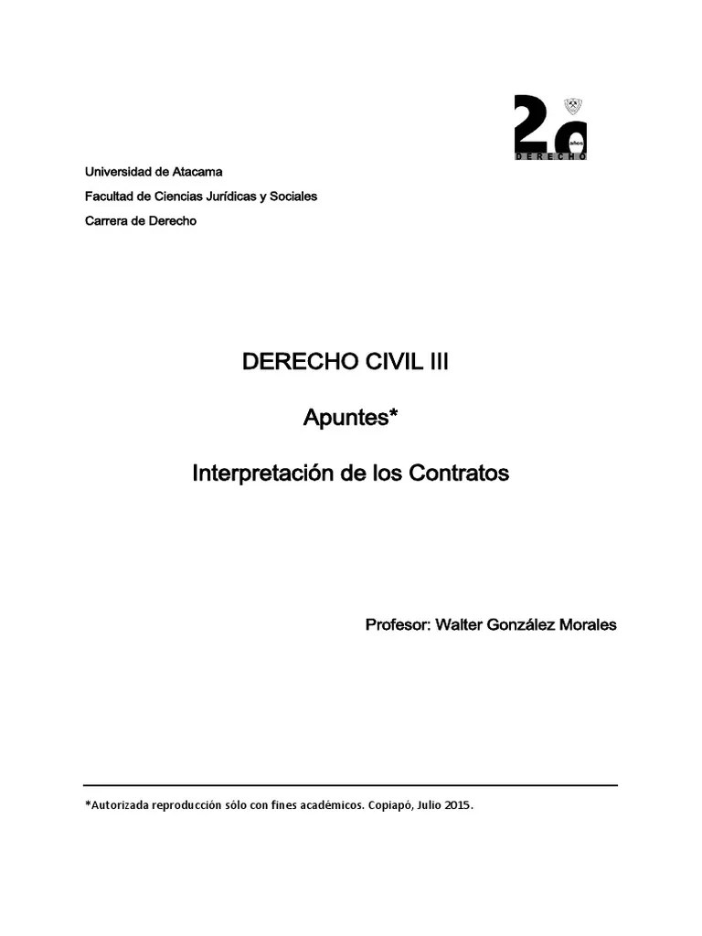 Apuntes - Interpretacion De Los Contratos | PDF | Ley Común ...