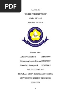 Dari latar belakang yang kami tulis, makan dapat kami ambil bebrapa rumusan masalah yang timbul, sebagai berikut : Makalah Simple Present Tense Pdf