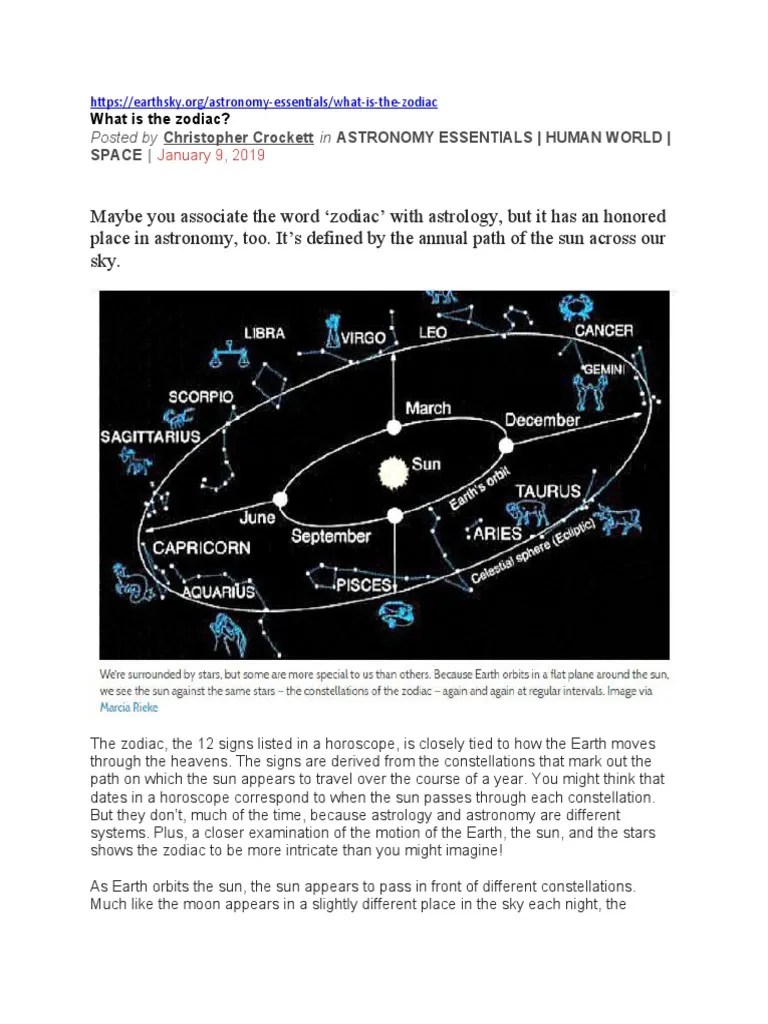 What Is The Zodiac | PDF | Zodiac | Constellation