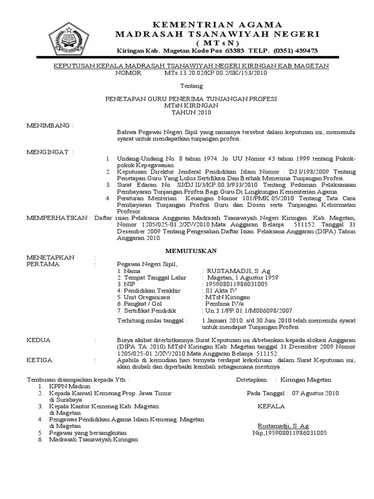Bagi anda yang membutuhkan contoh surat tugas untuk perjalanan dinas. Contoh Surat Keputusan Pemberhentian Guru Honorer ...