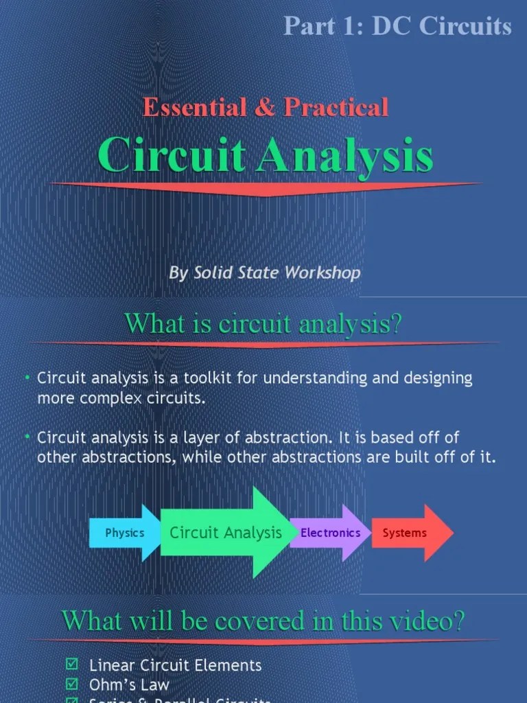 Essential & Practical Circuit Analysis Part 1 - DC Circuits | PDF ...