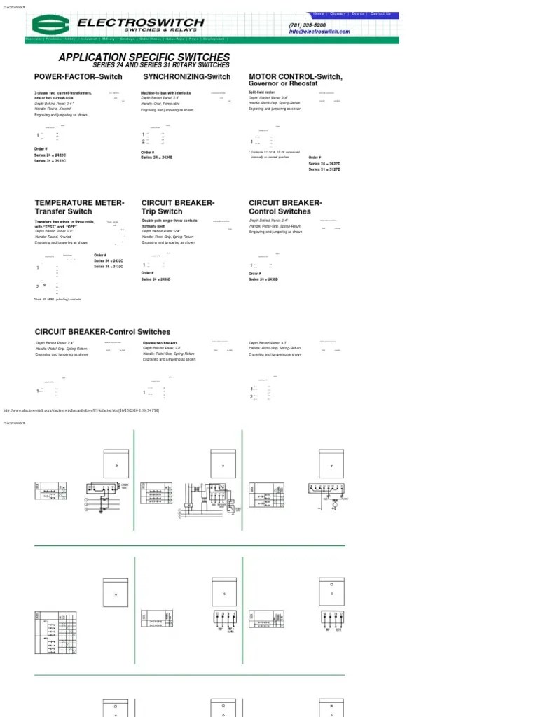 Electroswitch Pdf Switch Power Engineering