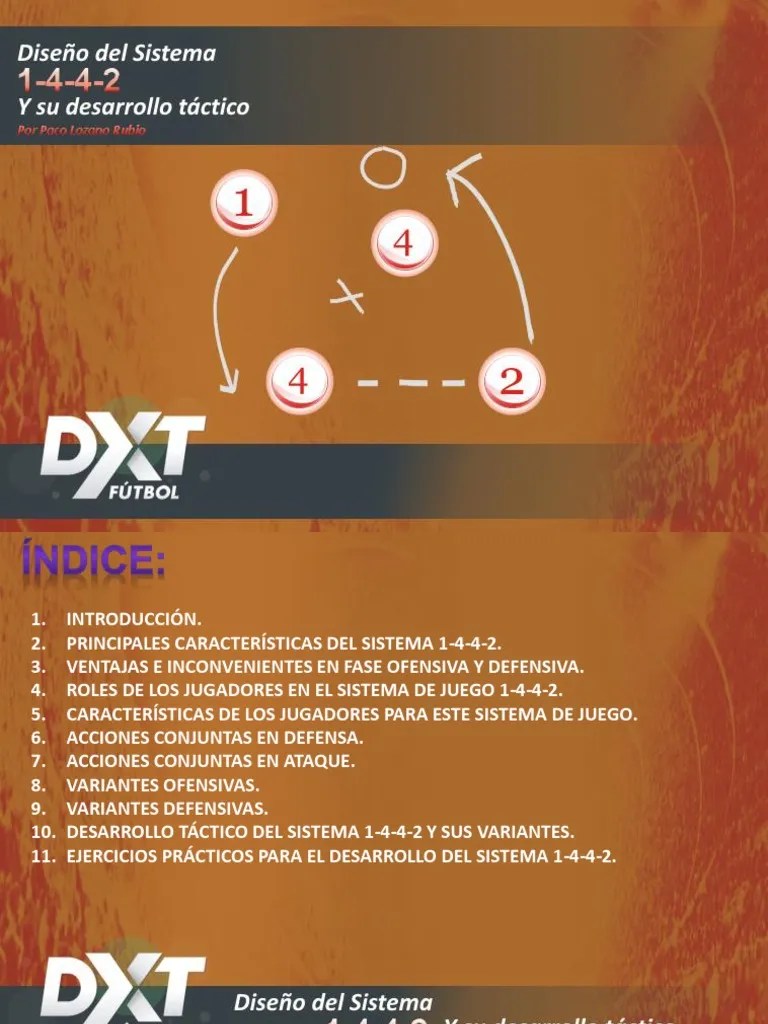 Trabajo Sistema 1-4-4-2 | PDF | Defensor (Asociación De Fútbol) | Delantero (Asociación De Fútbol)
