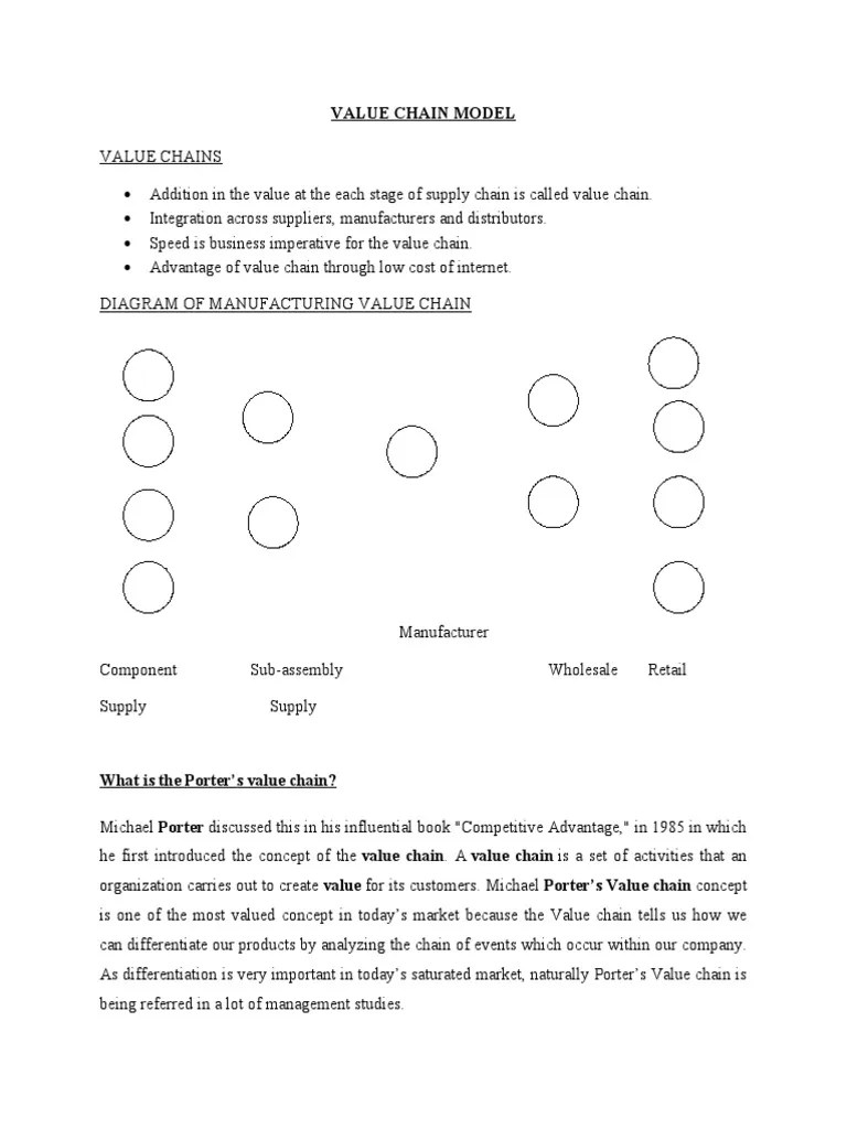 Value Chain Model | PDF | Value Chain | Competitive Advantage
