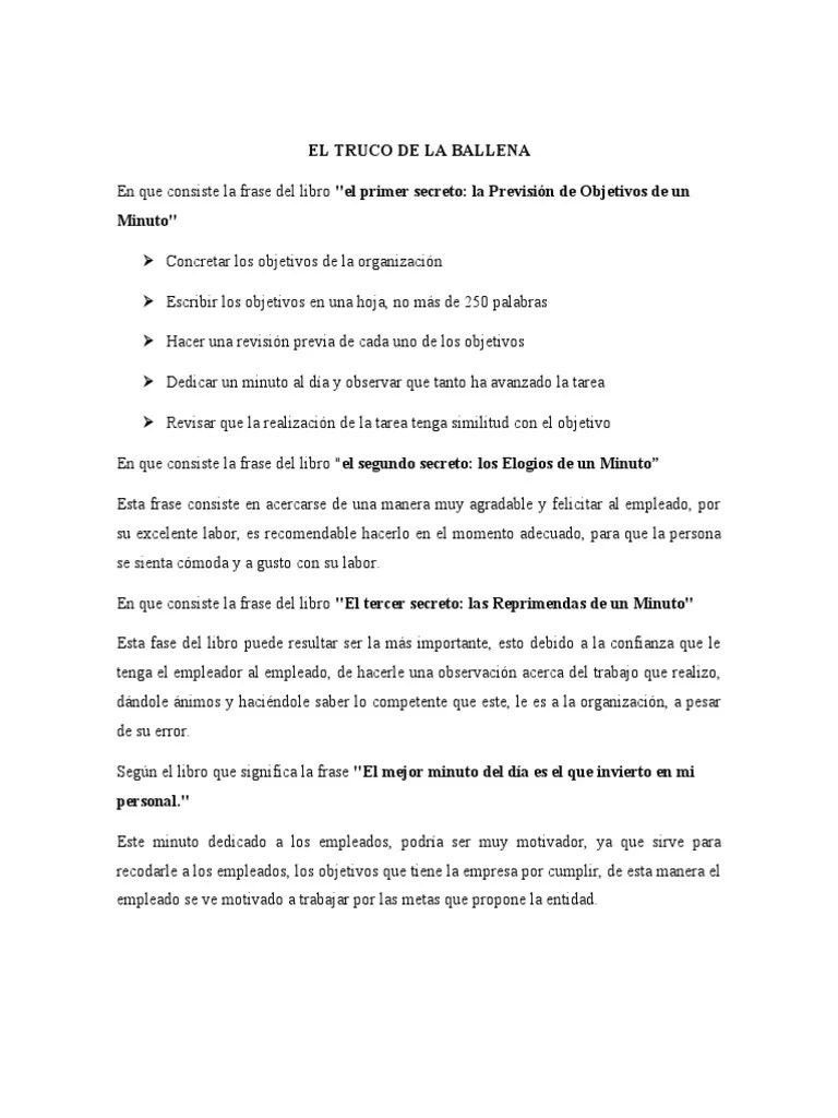 El Truco De La Ballena | PDF