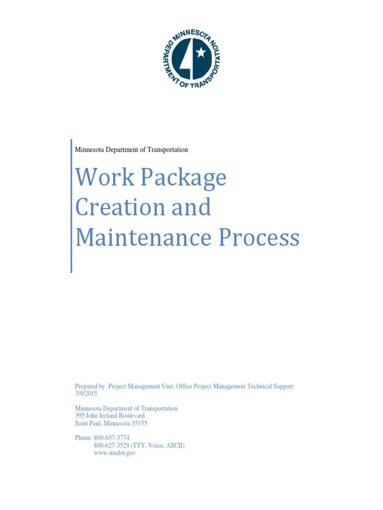 Work Package Creation Maintenance | PDF | Project Management | Version ...