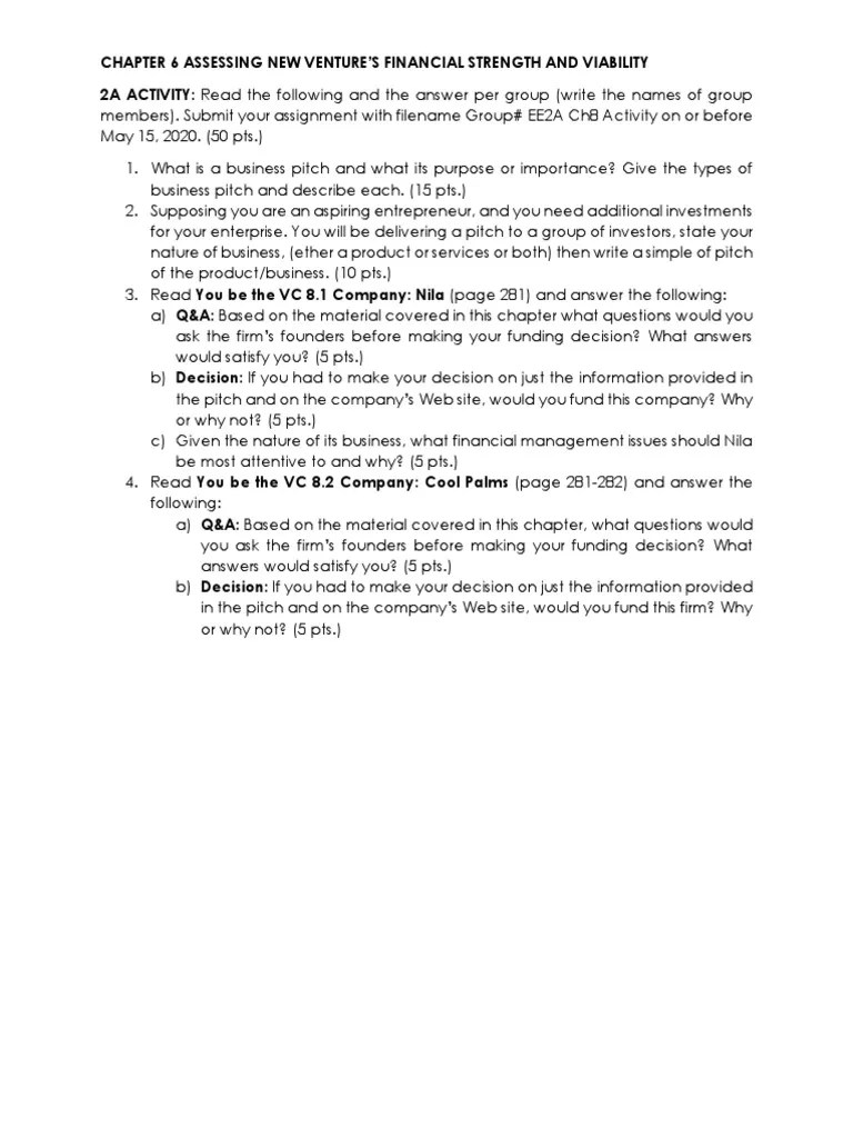 Ch8 ACTIVITY 2A PDF | PDF