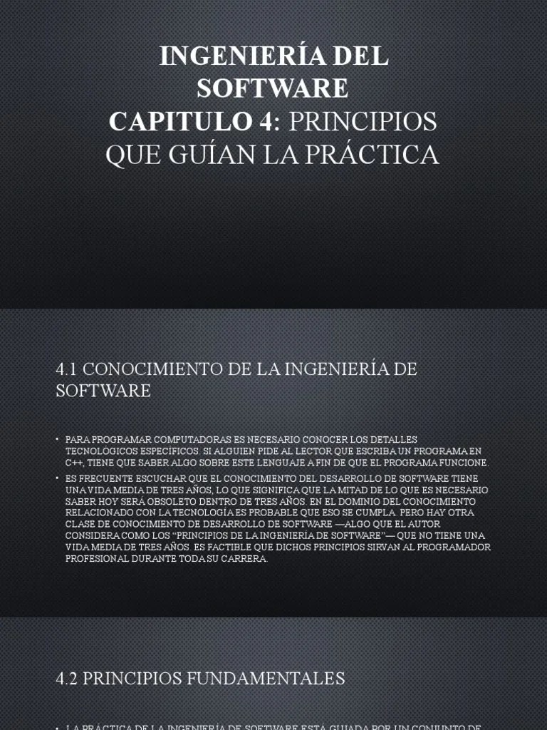 Ingenieria De Software Capitulo 4 | PDF | Ingeniería De Software | Software