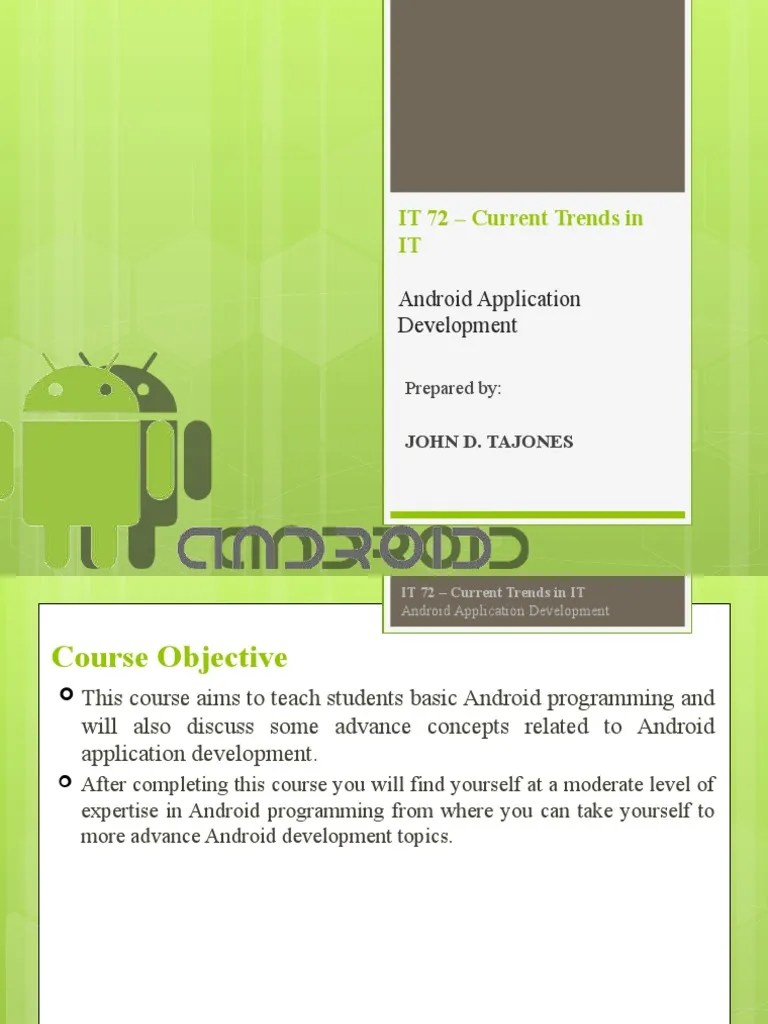 Getting Started With Android Application Development | PDF | Android ...