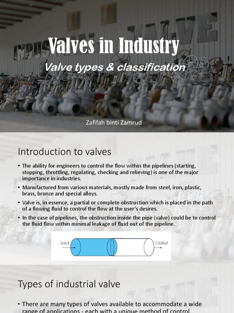 Valves In Industry | PDF | Valve | Plumbing