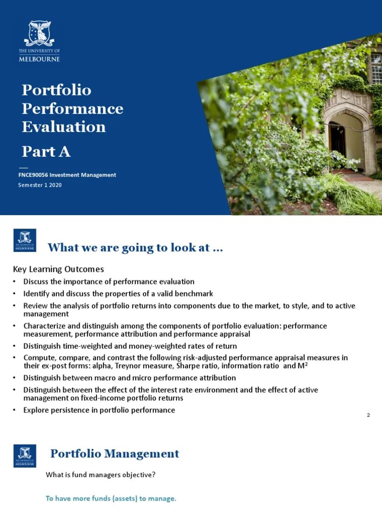 Portfolio Performance Evaluation Part A-2 | PDF | Investment Management ...