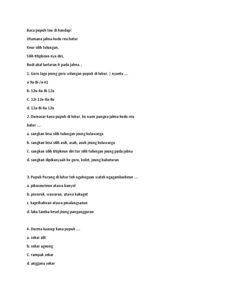 pupuh sunda kumpulan 17 pupuh sunda. Guguritan Pdf