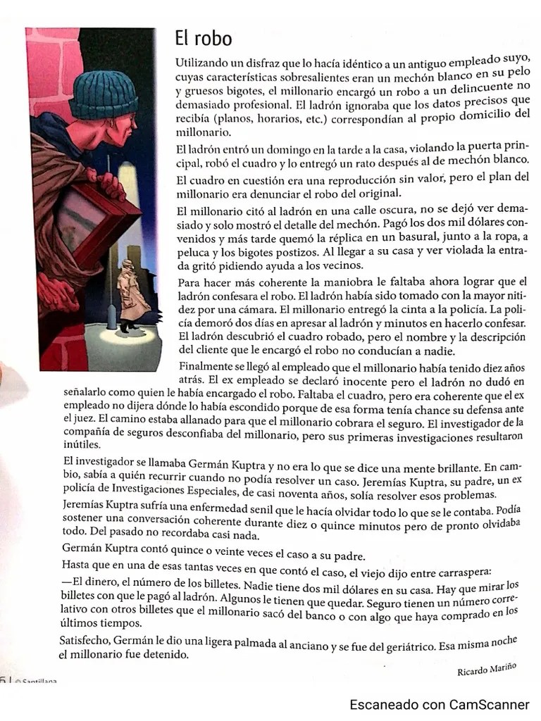 Cuento El Robo | PDF