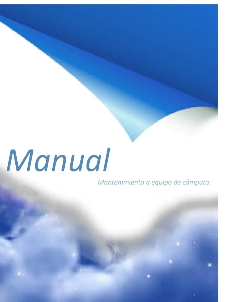 MANUAL - Mantenimiento PDF | PDF | Hardware De La Computadora | Software