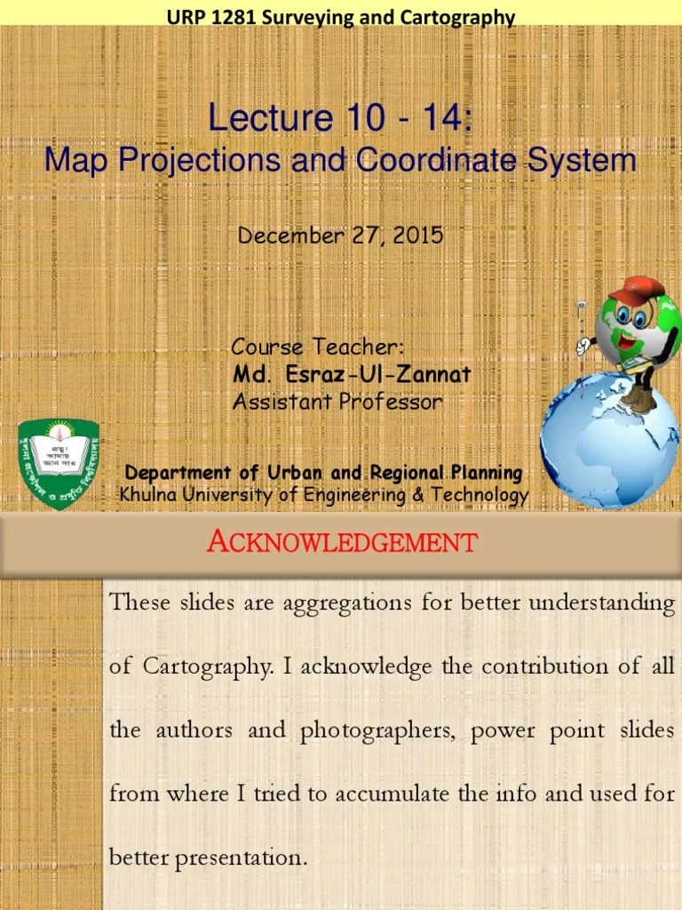 1549382936URP 1281 L-10-14 Map Projection And Coordinate System | PDF ...